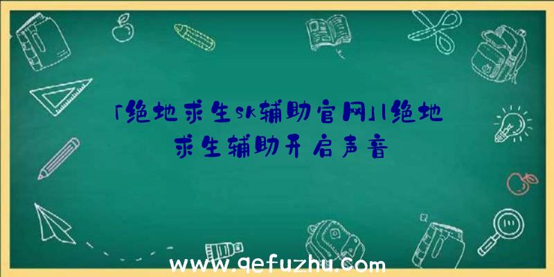 「绝地求生sk辅助官网」|绝地求生辅助开启声音